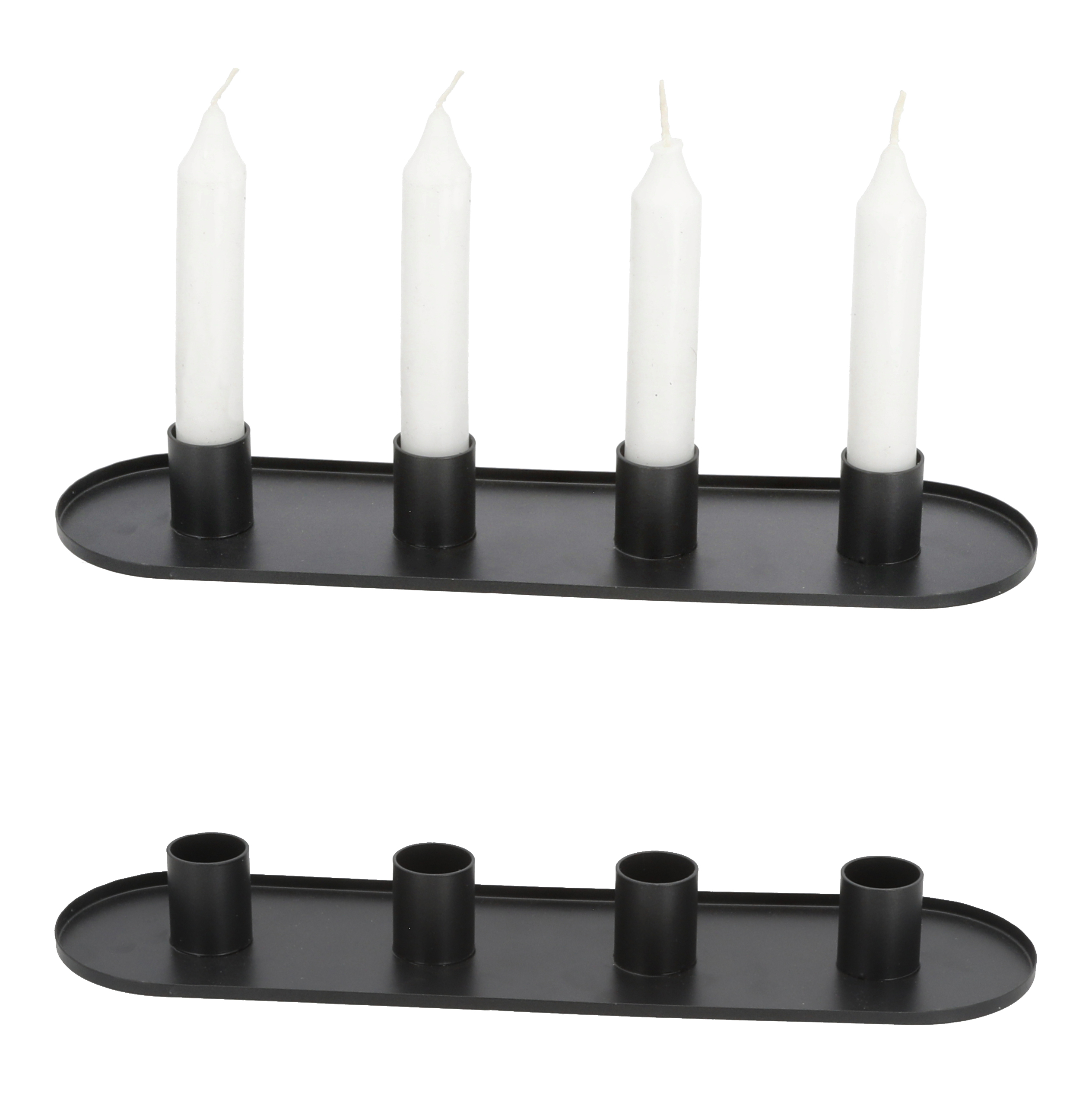 Plateau ovale pour 4 bougies CHRISTMAS