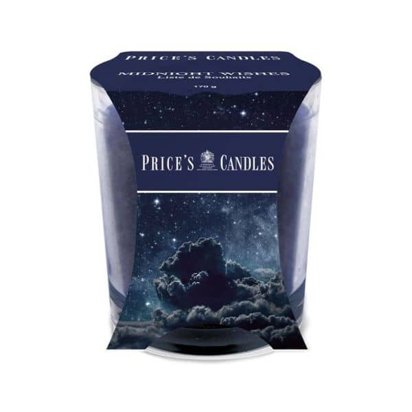 Bougie parfumée dans pot en verre avec couvercle Midnight Wishes PRICES