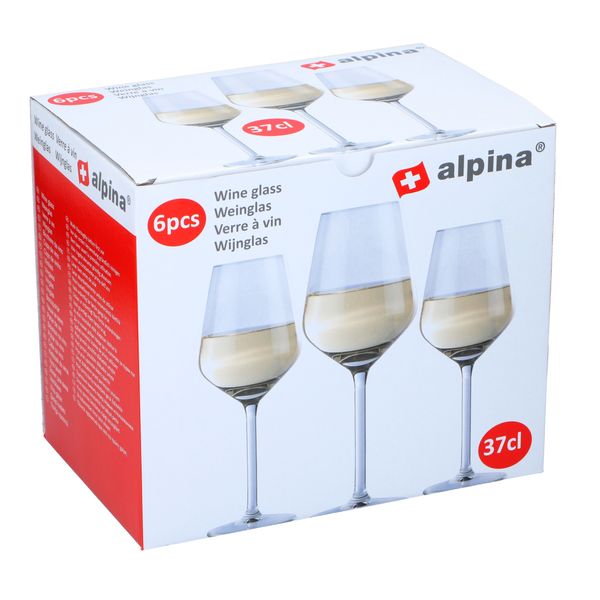 Lot de 6 verres à vin blanc ALPINA