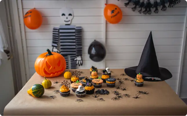 Décorations d'automne effrayantes pour Halloween