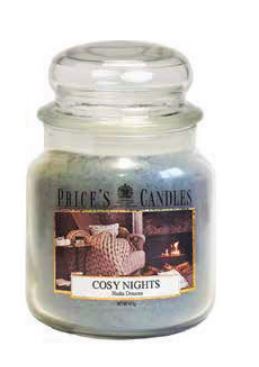 Bougie parfumée dans pot en verre avec couvercle Cosy Nights PRICES