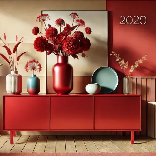 Rouge -> Tendance déco et couleurs 2025