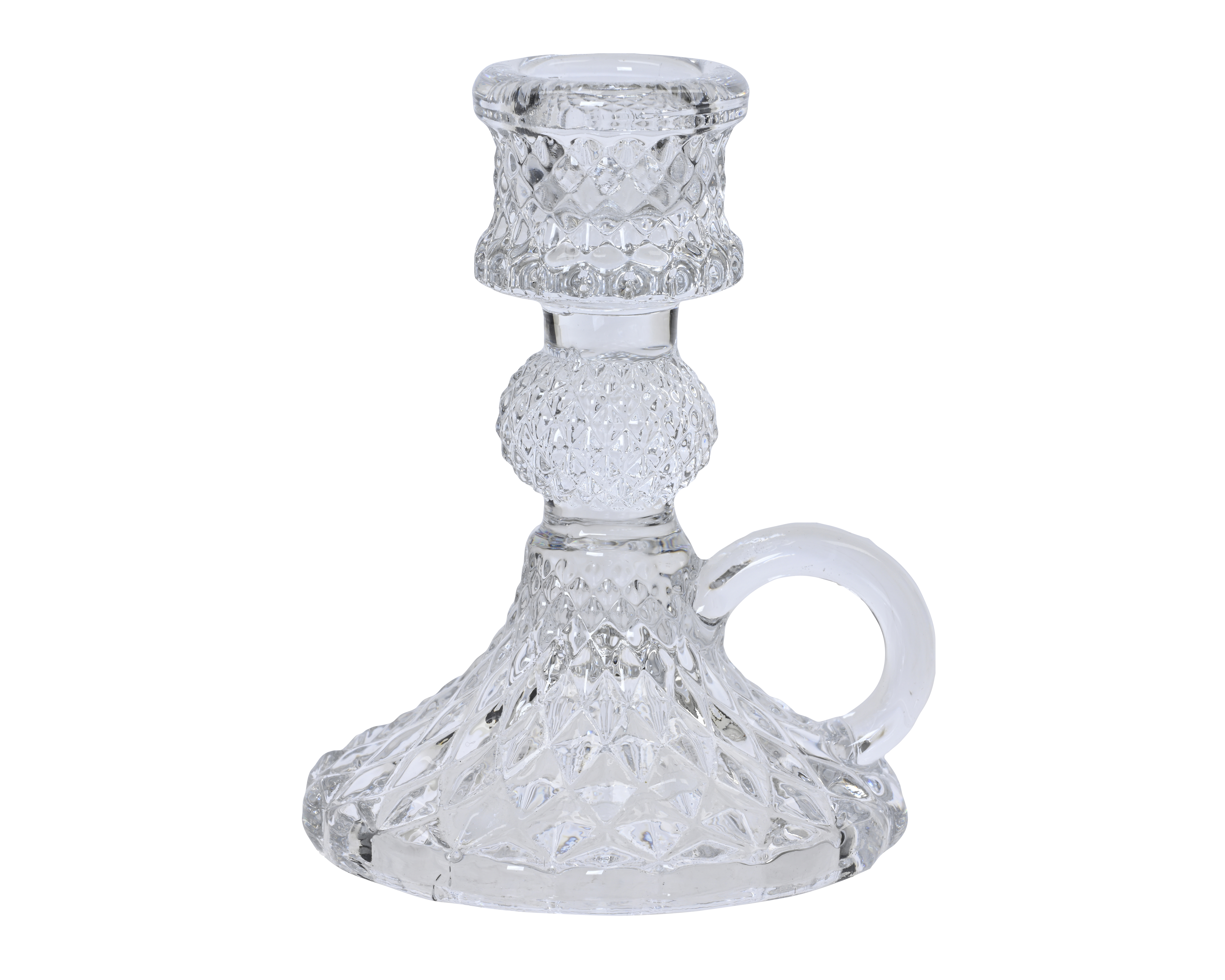 Bougeoir en verre pour chandelle GLAS