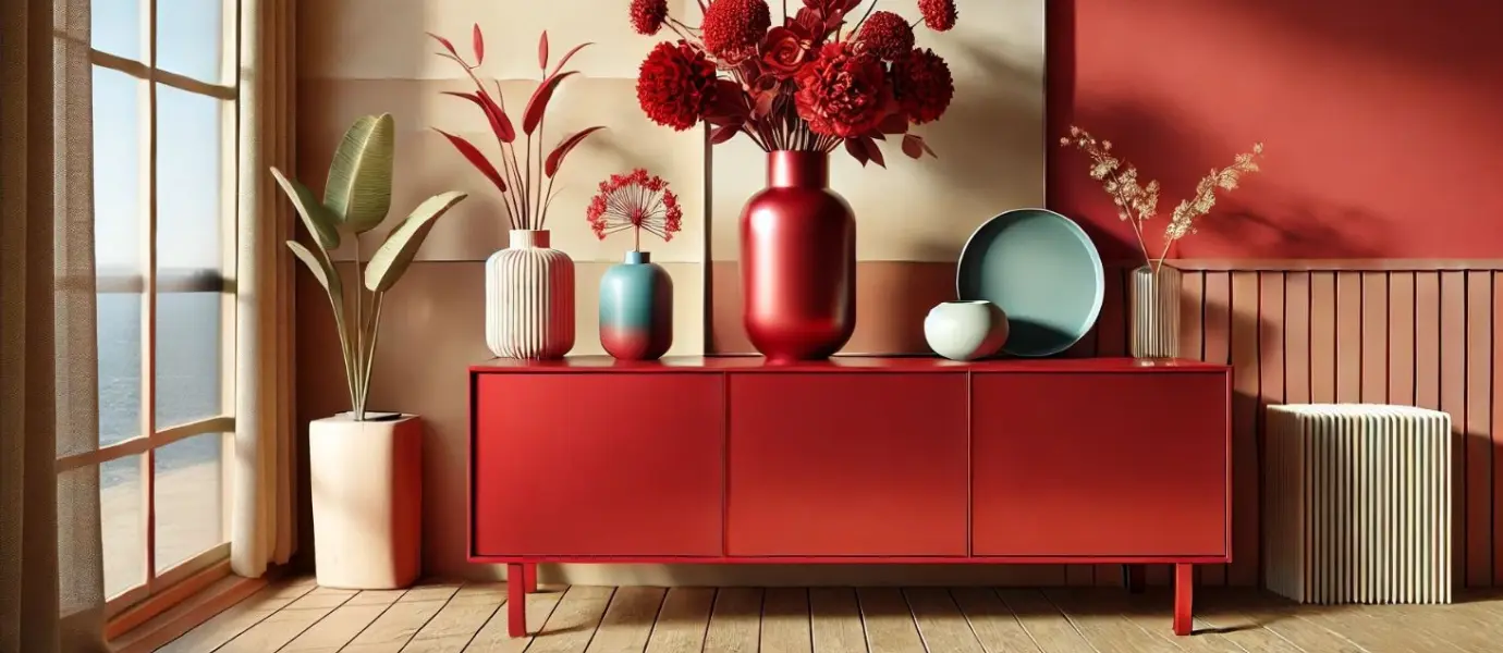 Rouge -> Tendance déco et couleurs 2025