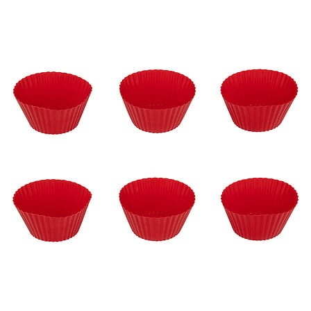 Lot de 6 moules à muffins en silicone KITCHEN