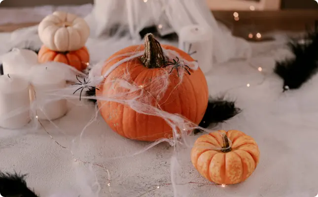 Décorations d'automne effrayantes pour Halloween