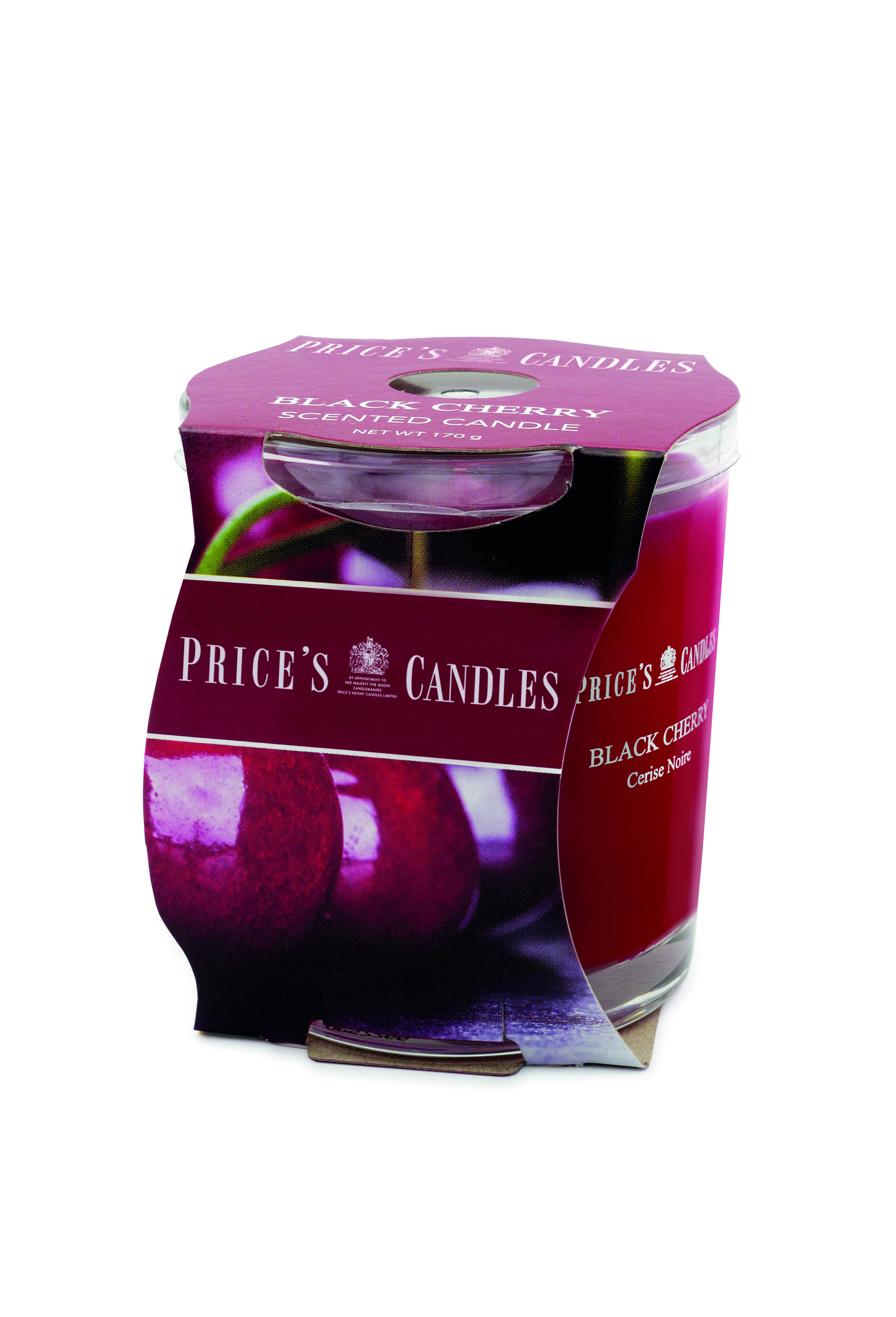 Bougie parfumée dans pot en verre Black Cherry PRICES