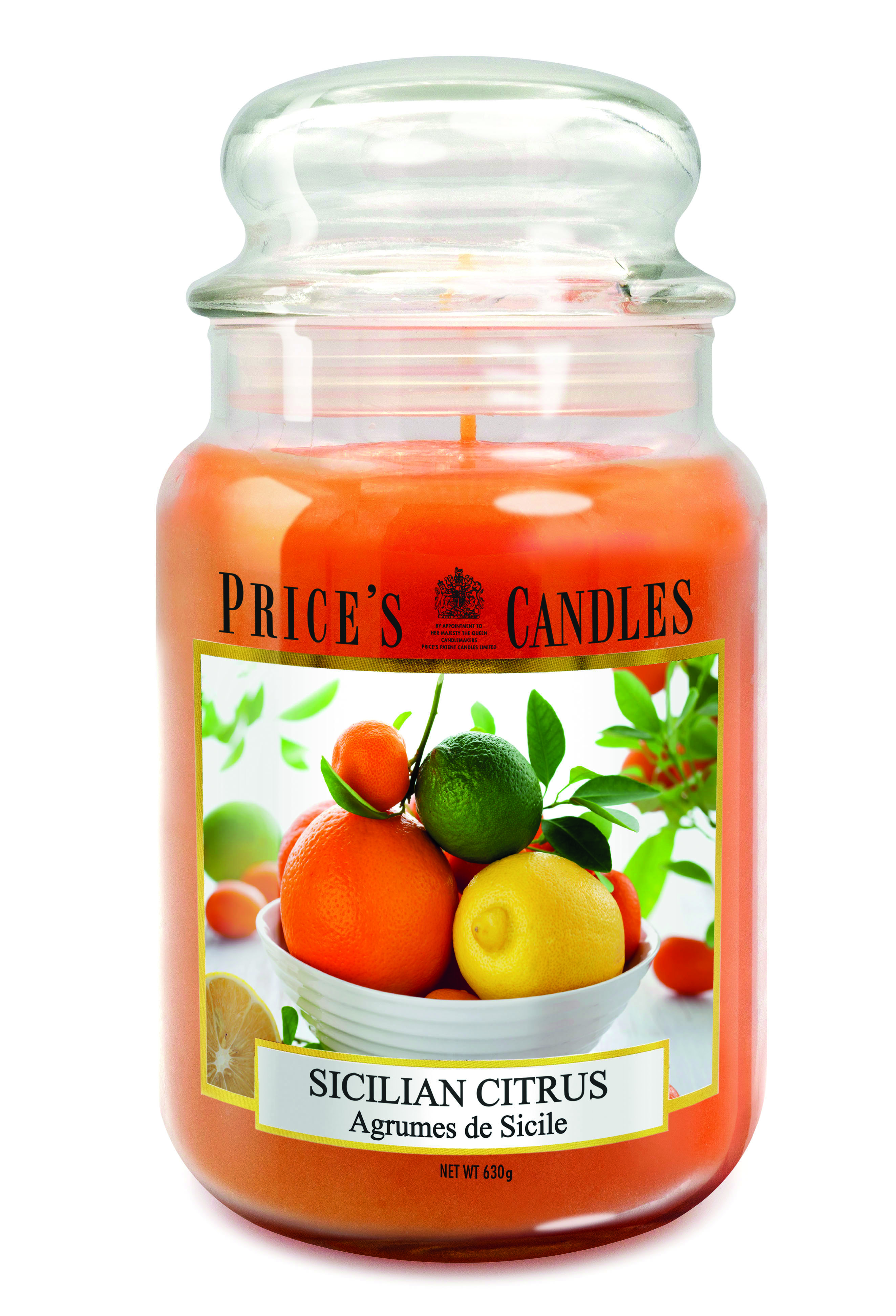 Bougie parfumée dans pot en verre avec couvercle Sicilian Citrus PRICES