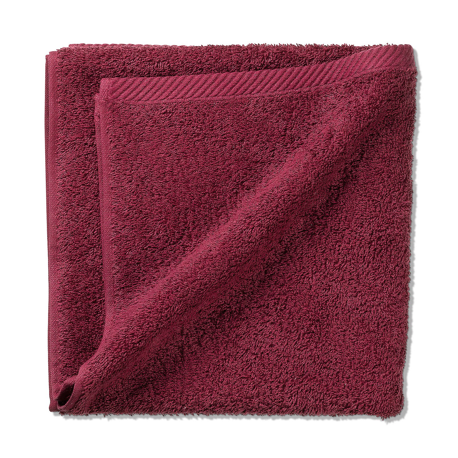 Serviette éponge rouge framboise LADESSA