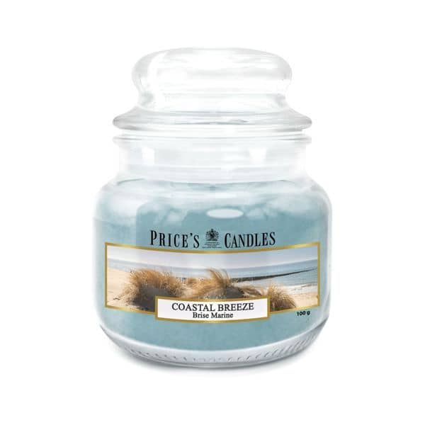 Bougie parfumée dans pot en verre avec couvercle Coastal Breeze PRICES