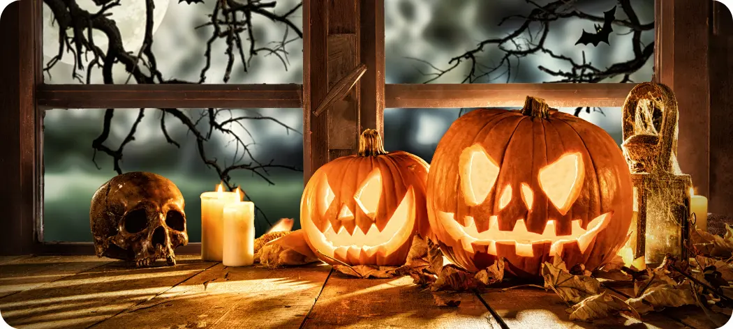 Décorations d'automne effrayantes pour Halloween