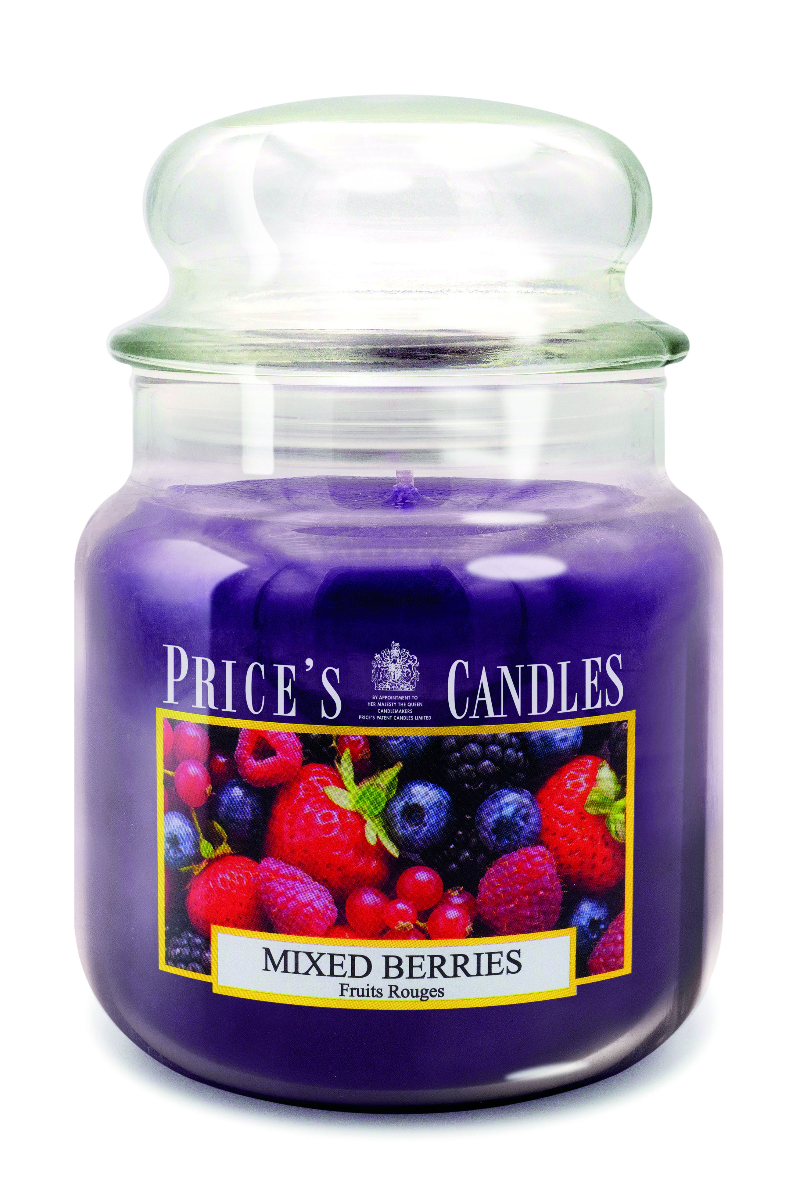 Bougie parfumée dans pot en verre avec couvercle Mixed Berries PRICES