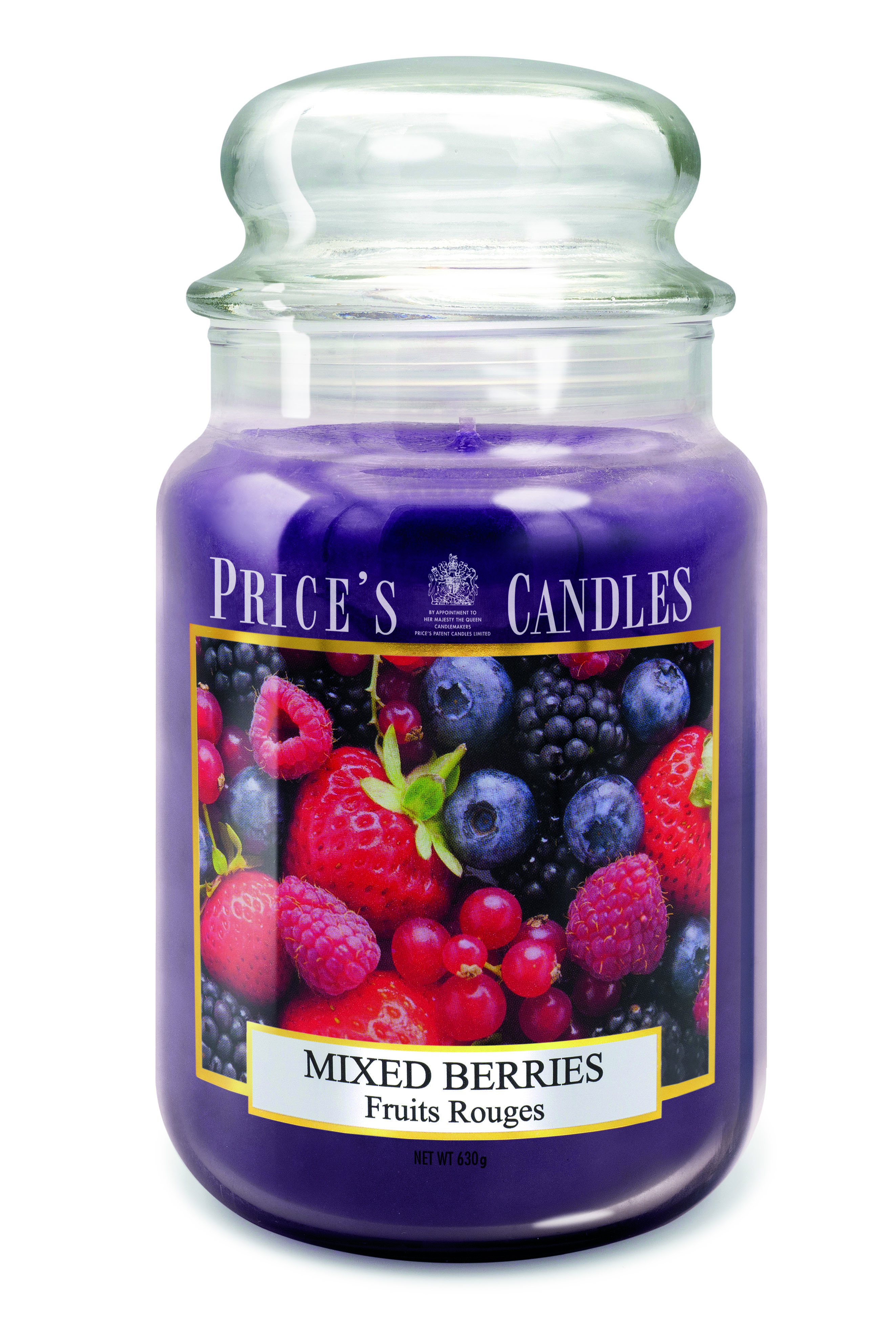 Bougie parfumée dans pot en verre avec couvercle Mixed Berries PRICES