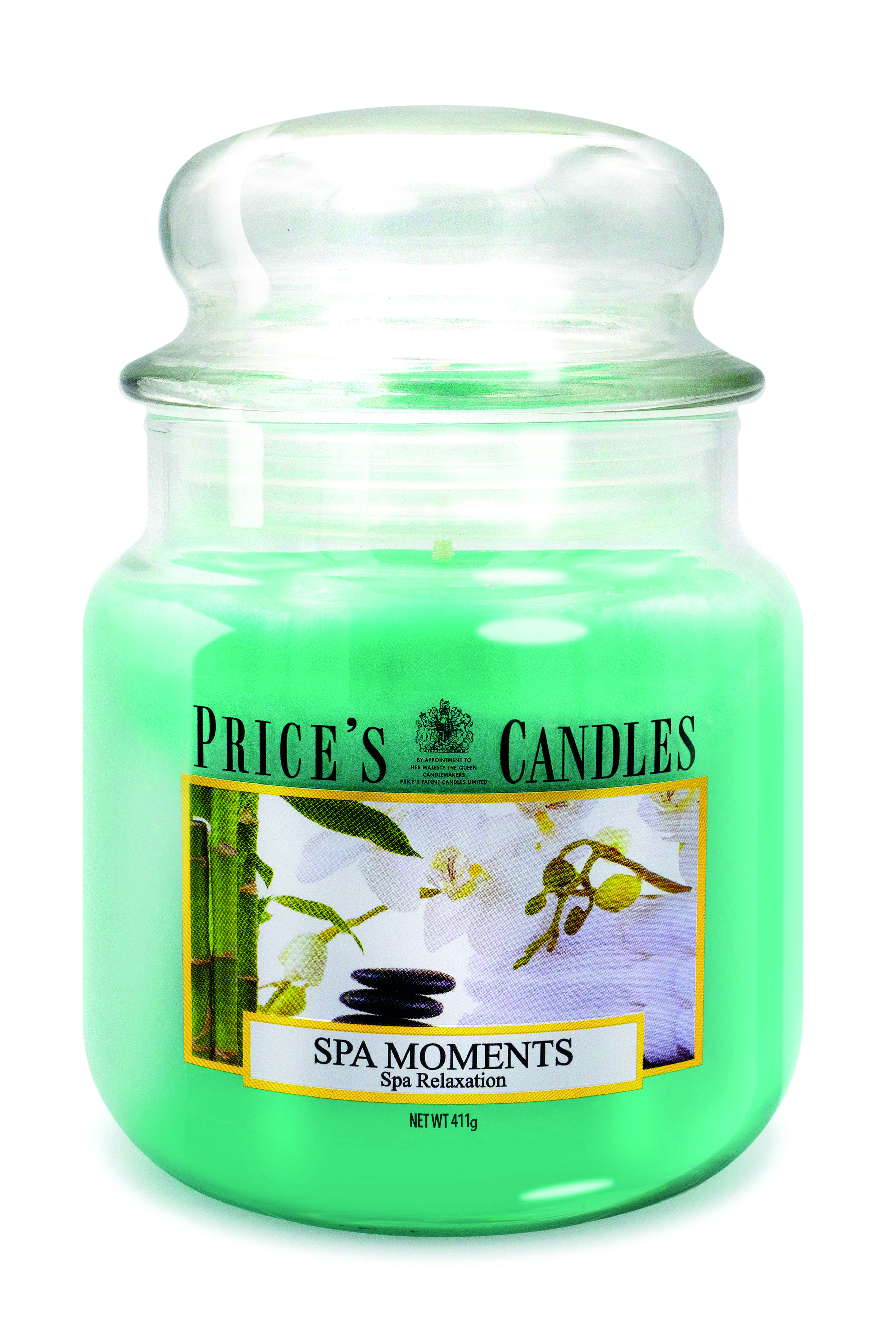 Bougie parfumée dans pot en verre avec couvercle Spa Moments PRICES