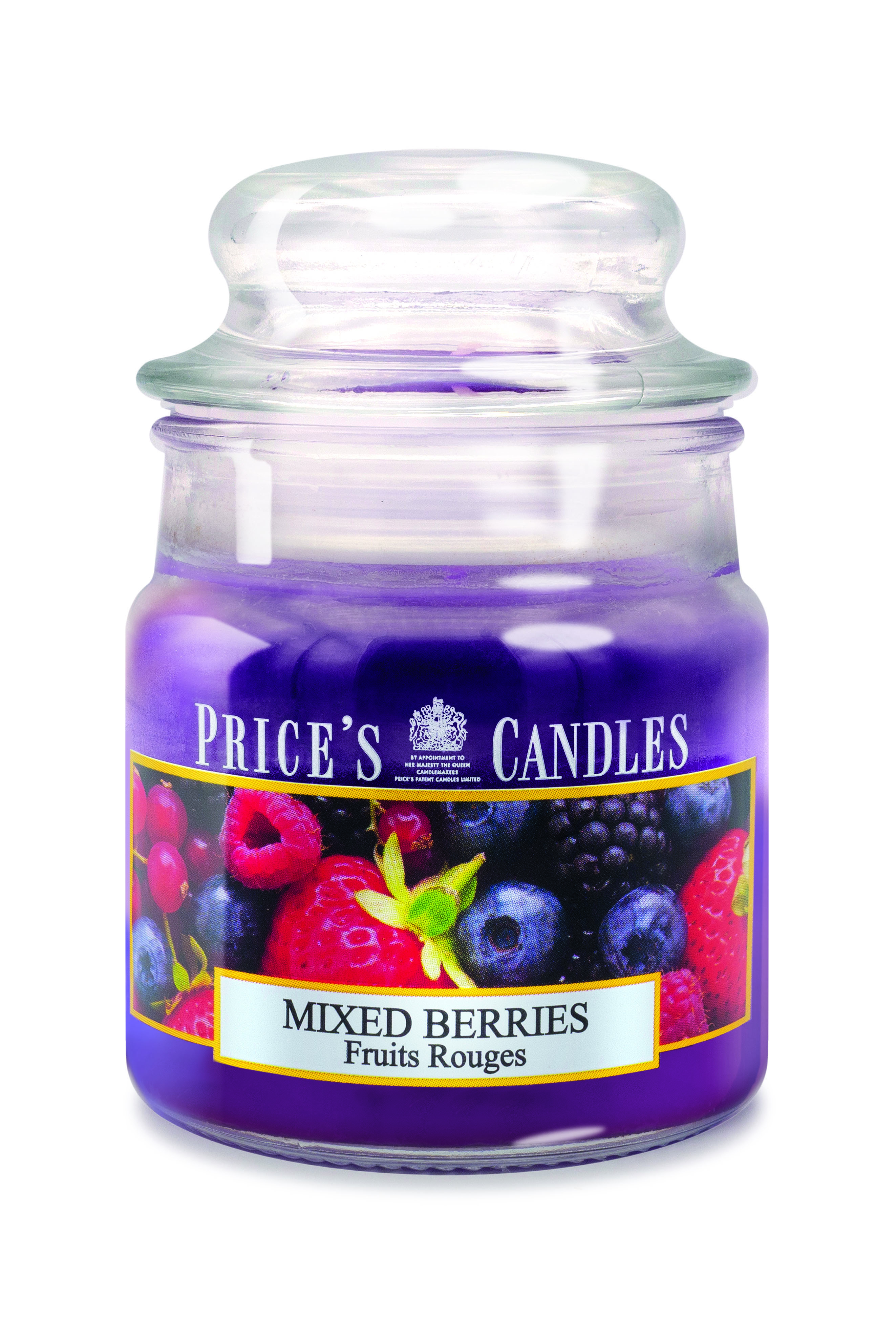 Bougie parfumée dans pot en verre avec couvercle Mixed Berries PRICES