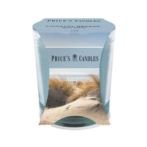 Bougie parfumée dans pot en verre avec couvercle Coastal Breeze PRICES