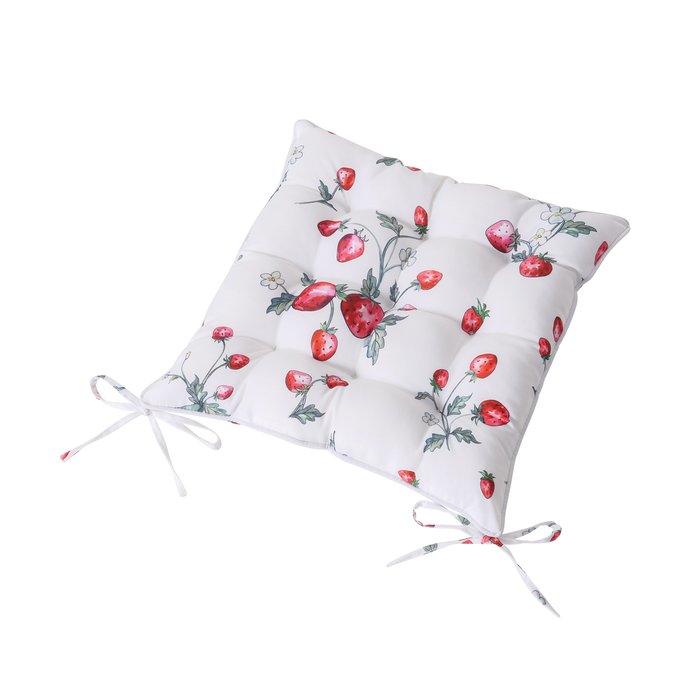 Galette de chaise motif fraises EMILY