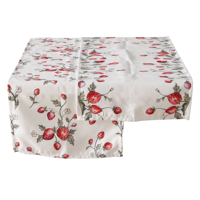 Chemin de table motif fraises EMILY