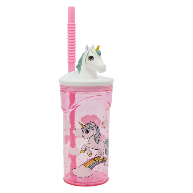 3D Trinkflasche Einhorn RAINBOW