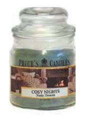 Bougie parfumée dans pot en verre avec couvercle Cosy Nights PRICES