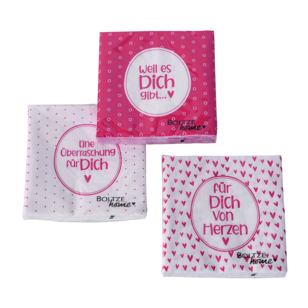 Lot de 20 serviettes HERZILEIN