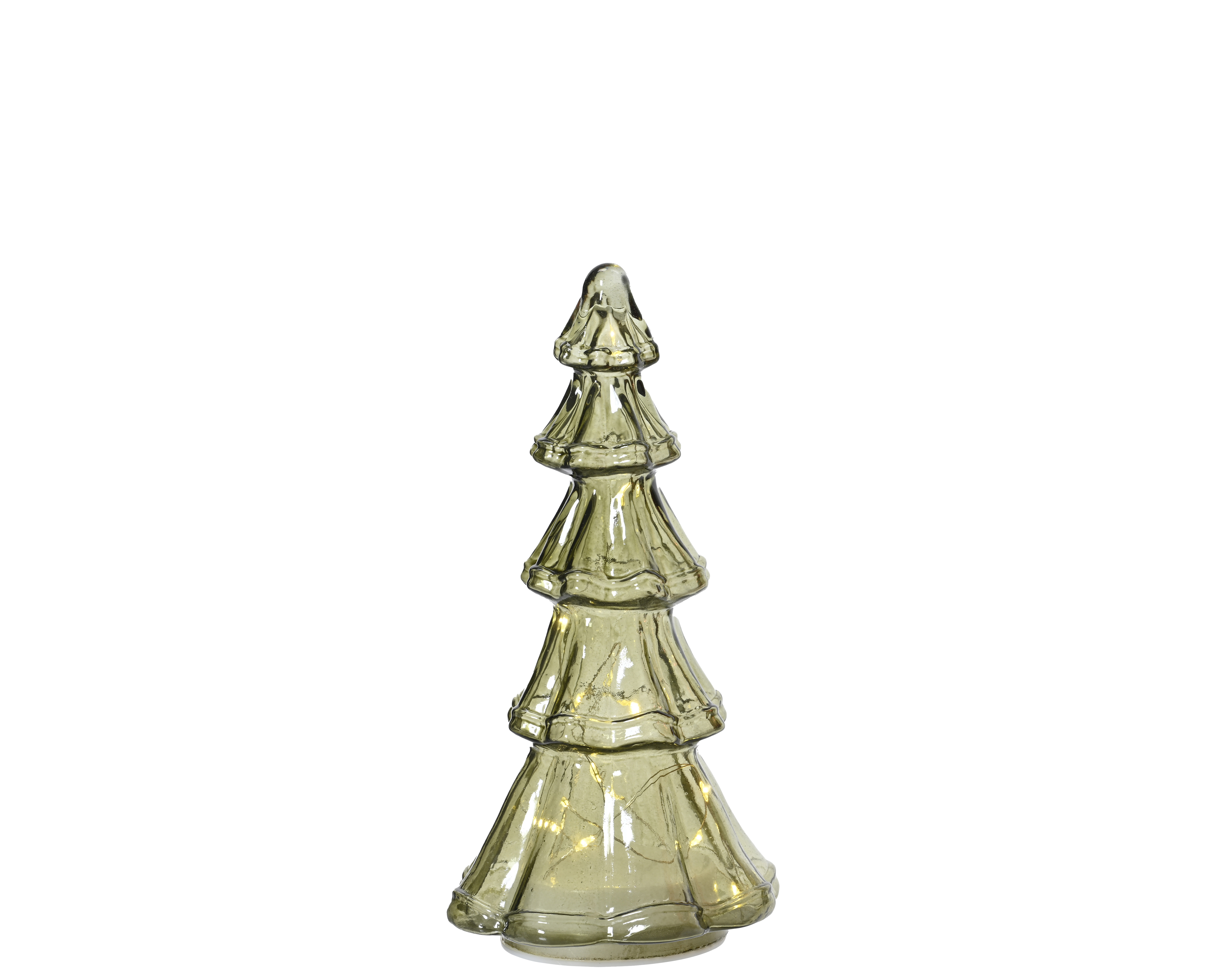 Sapin en verre LED GREEN