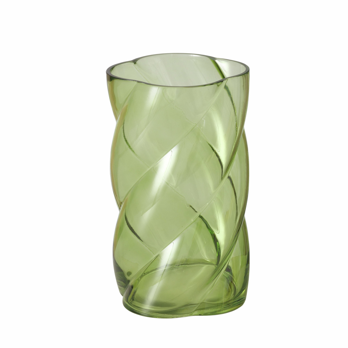 Vase en verre aspect tressé HOME