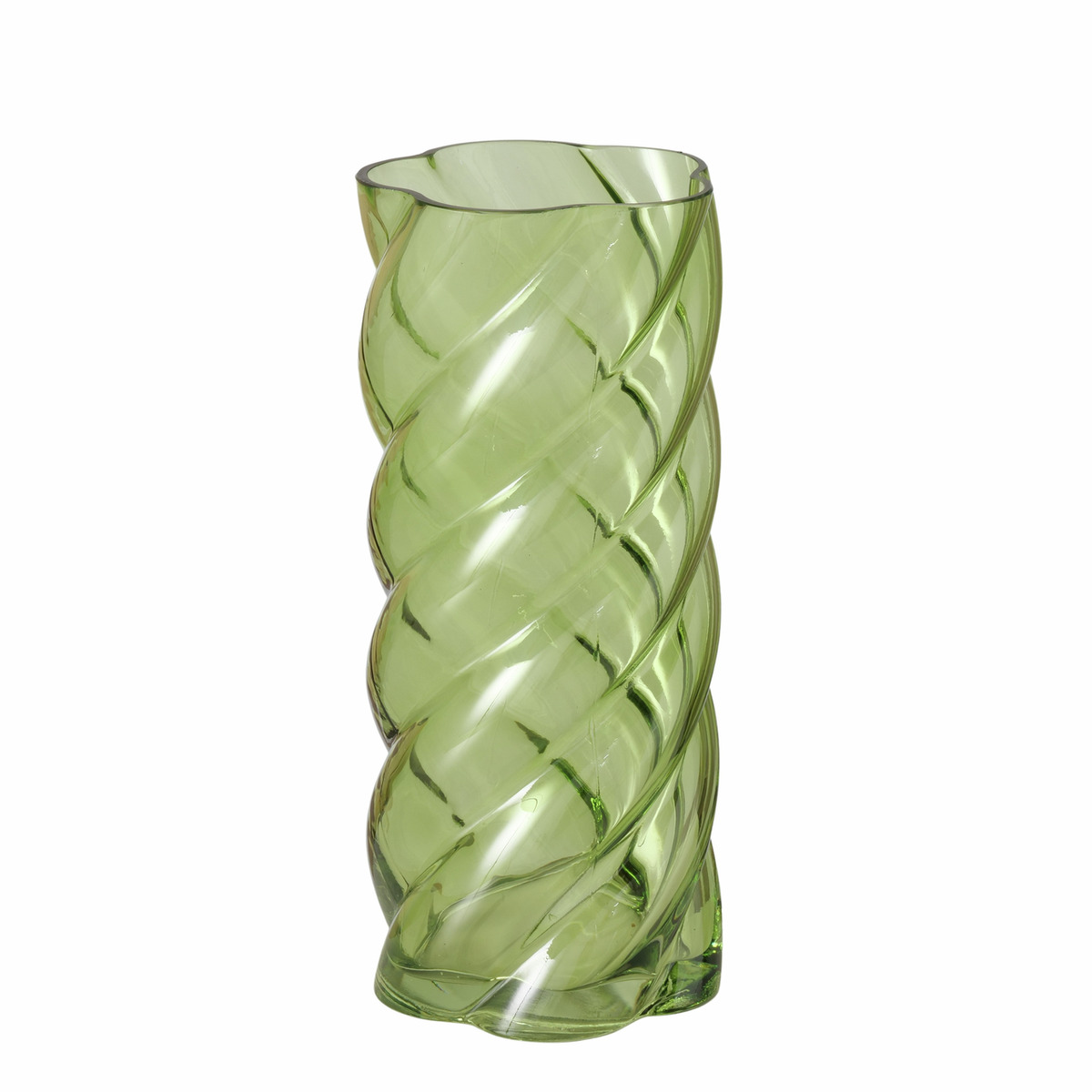 Vase en verre aspect tressé HOME