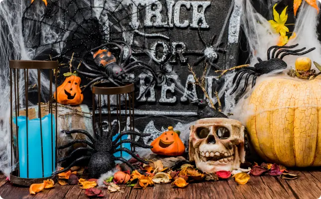 Décorations d'automne effrayantes pour Halloween